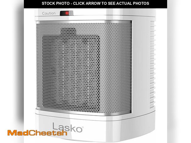 Lot 74-12886543 - Lasko Portable Electric Ceramic Space Heater with ALCI Plug for Bathroom Use, 2 Heat Settings and Si...