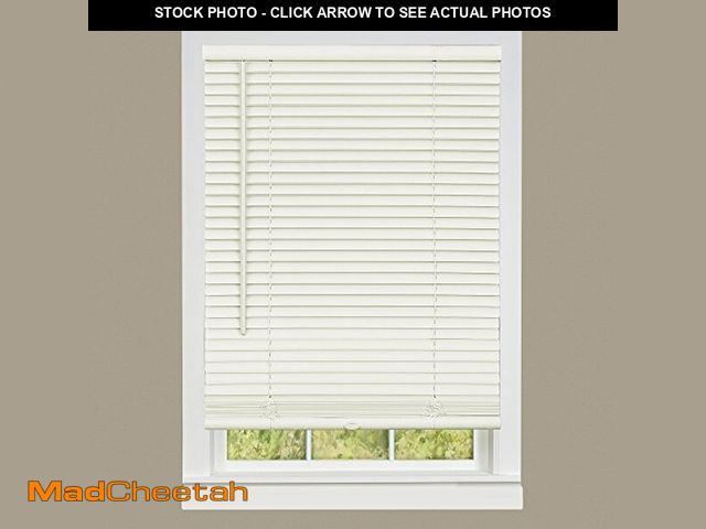 Lot 74-12543932 - Cordless Room Darkening Mini Blind - 27 Inch Width, 64 Inch Length, 1" Slat Size - Alabaster - Cordl...