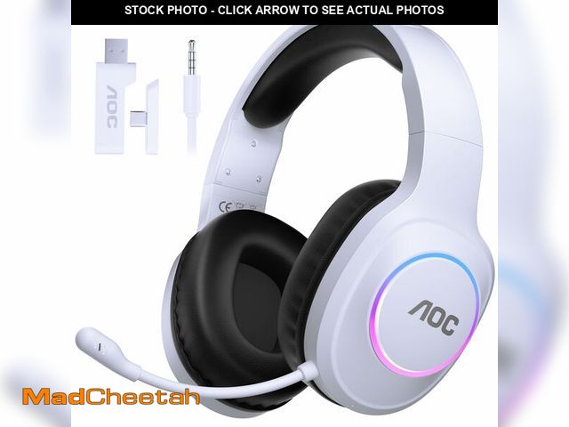 Lot 74-13566194 - AOC Wireless Gaming Headset Compatible with ps5/4, PC, USB-C &amp; Bluetooth 5.4 &amp; 2.4GHz Gaming...