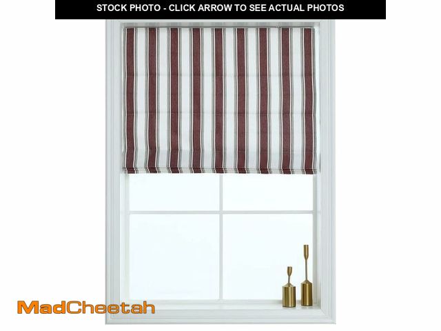 Lot 74-14322663 - Everyday Celebration Roman Shades - Room Darkening Cordless Vertical Stripe Window Shades, Woven Mer...