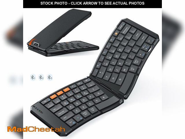 Lot 74-13717283 - MEETION Foldable Bluetooth Keyboard, Compact Portable Keyboard for Business Travel, Ultra-Thin Foldi...