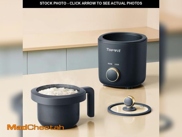 Lot 74-12332771 - TOPWIT Rice Cooker Small, Mini Rice Cooker 2 Cups Uncooked, 1.2L Portable Rice Maker with Non-stick ...