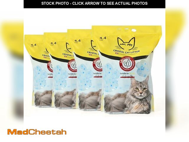 Lot 74-13041116 - ABCPET Cat Litter Crystals No Clumping Odor Control Kitty Litter Non-Clumping No scooping Low Dust, ...