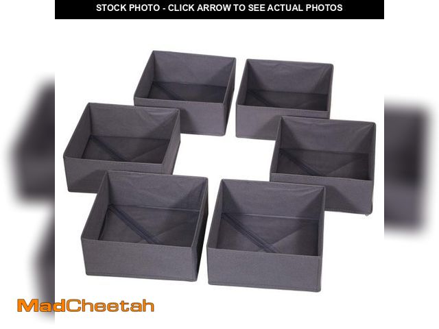 Lot 74-12305616 - DIOMMELL 6 Pack Foldable Cloth Storage Box Closet Dresser Drawer Organizer Divider Fabric Baskets Bi...