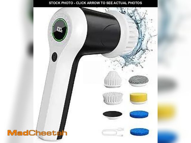 Lot 74-12125223 - PUFTEM Electric Spin Scrubber, Cordless Shower Scrubber with Battery Level Display, 2 Speeds Electri...