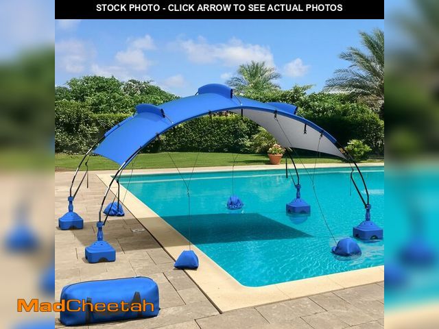 Lot 74-13213544 - Uthfy Pool Canopy, Beach Shade Canopy with UV Block &amp; Waterproof, Steel and Aluminum Frame, 18'x...