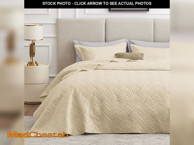 Lot 74-13770796 - Love's cabin King Size Quilt Bedding Set Camel Bedspreads - Bed Summer Lightweight Bedspread Comfort...