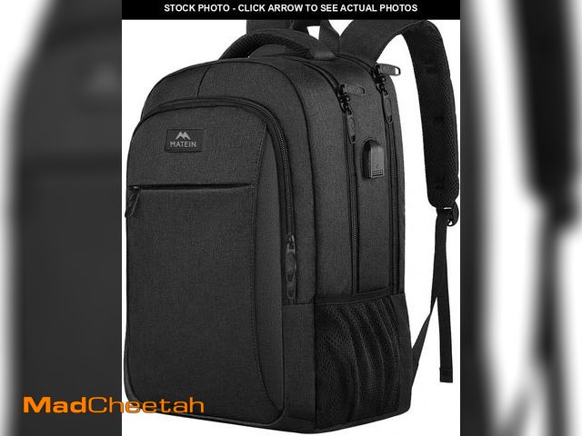 Lot 74-12439186 - MATEIN Business Laptop Backpack, 15.6 Inch Travel Laptop Bag Rucksack with USB Charging Port, Water-...