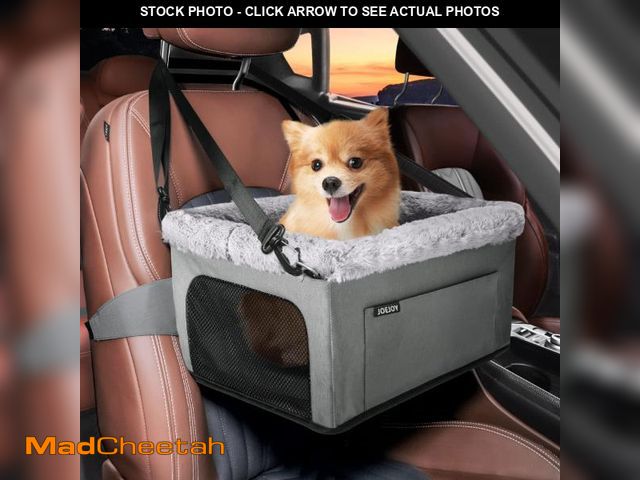 Lot 74-12308462 - JOEJOY Deluxe Dog Booster Seat with Sturdy Metal Frame and Safety Leash for Small Pets up to 20 lbs ...