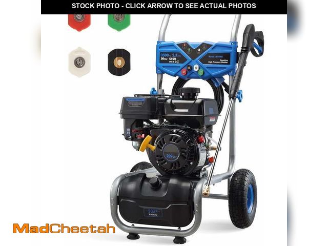 Lot 74-13781123 - Efurden 3500PSI Gas Pressure Washer, 2.3GPM Gas Powered High Pressure Clean Machine with 209CC Engin...
