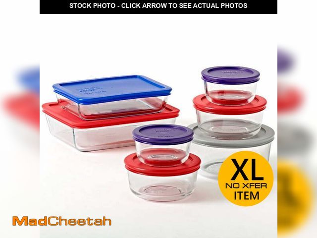 Lot 74-12788974 - Pyrex Simply Store Glass Bakeware Set, 14 Piece - UNUSED