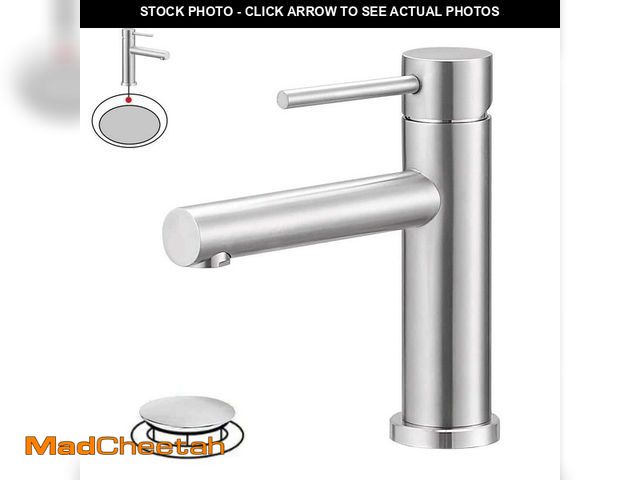 Lot 74-14320579 - BWE Single Hole Single Handle Bathroom Faucet with Pop Up Drain with Overflow Vanity Lavatory RV Sin...