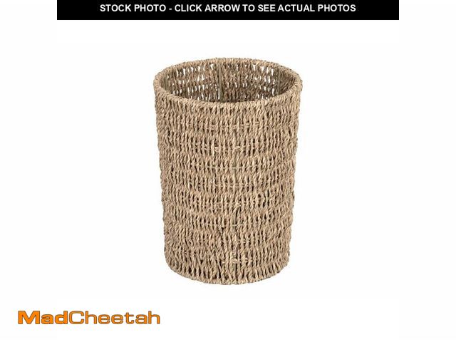 Lot 74-13630408 - StorageWorks Wicker Waste Basket, Small Trash Can with Handwoven Seagrass, Wicker Garbage Can for Be...