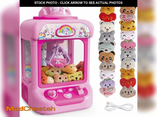 Lot 74-13627476 - Marlrin Claw Machine for Kids, Mini Vending Machine Girls Unicorn Toys, Candy Grabber Prize Dispense...
