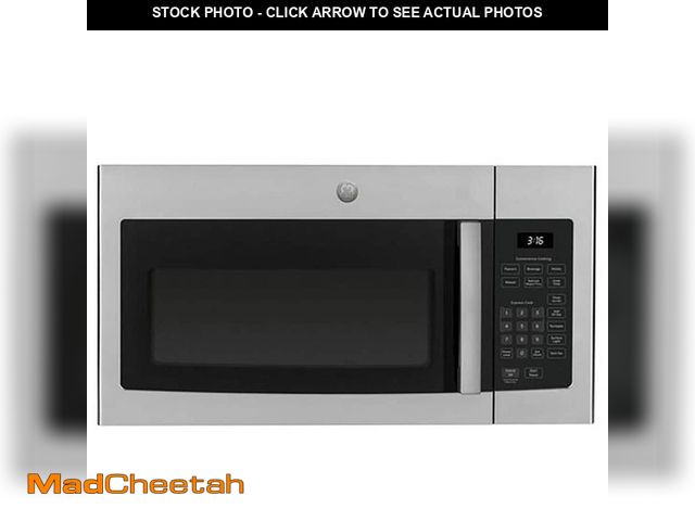 Lot 74-14343242 - (DENTED ON TOP) GE 1.6 cu. ft. Over-the-Range Microwave in Stainless Steel - USED
