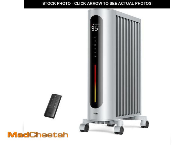 Lot 74-13112539 - DREO 1500-Watt Portable Space Oil Filled with Remote Control, Overheat and Tip-Over Protection - UNU...