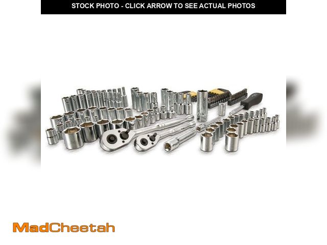 Lot 74-13798733 - Stanley 3/8 in. and 1/4 in. Drive Socket Set with Ratchets (123-Piece) - USED