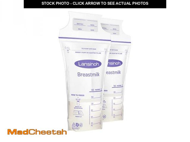 Lot 74-10555025 - Lansinoh Breastmilk Storage Bags, 200 Count, Baby Essentials, Fast Freeze &amp; Thaw Breast Milk Bag...