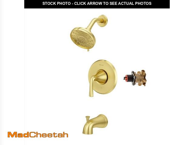 Lot 74-12994154 - Pfister Ladera Single Handle 3-Spray Tub and Shower Faucet 1.8 GPM in. Brushed Gold (Valve Included)...