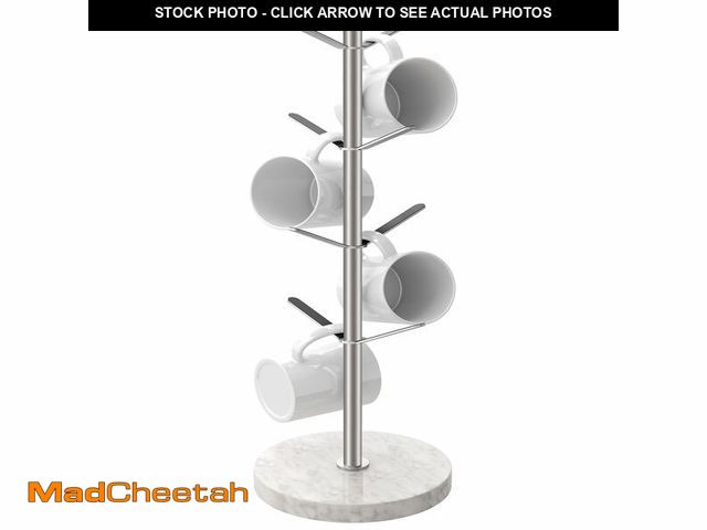 Lot 74-13569775 - Gypie Marble Mug Holder Tree, 8 Hooks Brushed Nickel Coffee Cups Stand, New Upgraded Stable Mug Stan...