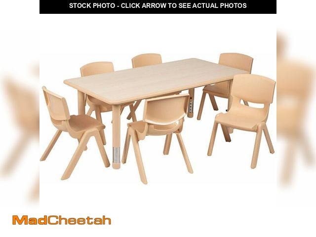 Lot 74-12827793 - (TABLE TOP ONLY) Flash Furniture Emmy Adjustable Classroom Activity Table TOP ONLY , 23.625" W x 47....