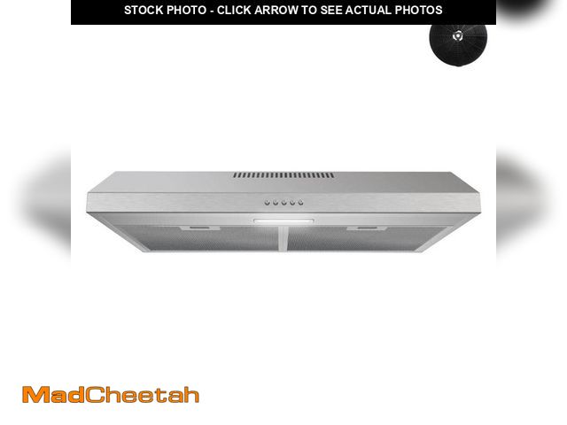 Lot 74-12691843 - Streamline 30 in. 80 CFM Valmorea Ductless Under Cabinet Range Hood in Brushed Steel, Mesh Filters, ...