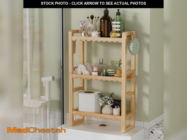 Lot 74-11546190 - AmazerBath Bamboo Over The Toilet Storage Shelf - 3-Tier Bathroom Organizers and Storage Shelves, 2 ...