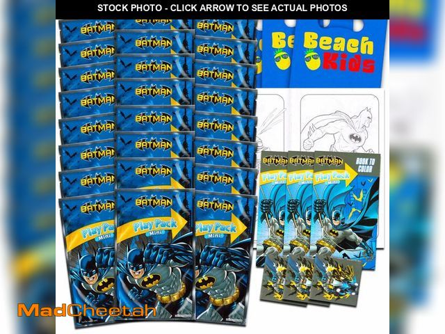 Lot 74-13541969 - DC Comics Batman Mini Party Favors Set for Kids - Bundle with 24 Mini Batman Grab n Go Play Packs wi...