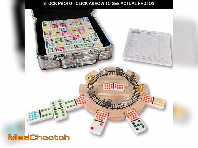 Lot 74-14213067 - RNK Gaming Mexican Train Dominoes Set Double 15 Color Dots - UNUSED