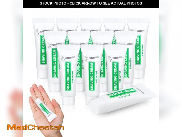 Lot 74-12314314 - Travel Size Shaving Cream Bulk Pack of 100,Individually Wrapped 10ml/0.35fl oz Mini Disposable Shavi...