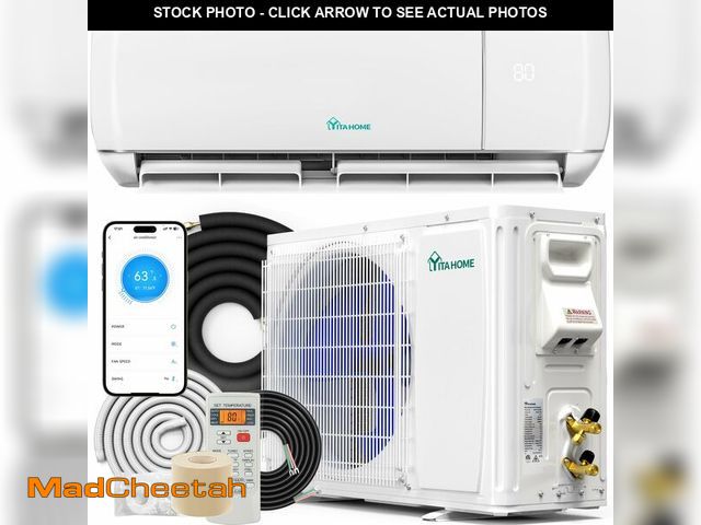 Lot 74-12897234 - (MISSING INDOOR UNIT,REMOTE,INSTALLATION KIT) YITAHOME 12000 BTU Mini Split Air Conditioner Heat Pum...