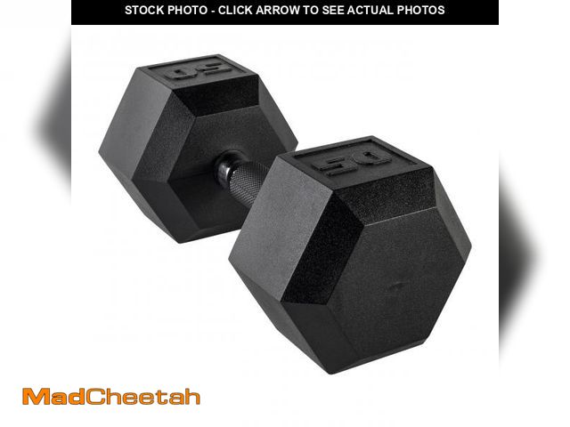 Lot 74-12526019 - *SEE DETAILS* CAP Barbell Coated Dumbbell Weights with Padded Grip, Single, 50 LBS *SEE DETAILS*  - ...