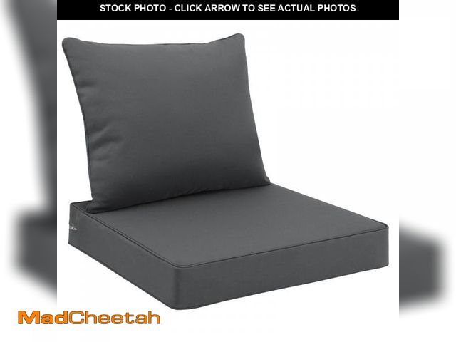 Lot 74-11549752 - Favoyard Outdoor Seat Cushion Set 19 x 19 Inch Waterproof &amp; Fade Resistant Patio Furniture Cushi...