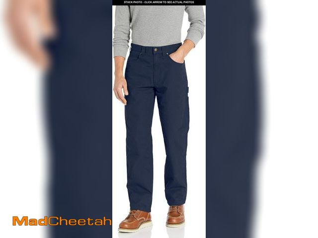 Lot 74-12326002 - Essentials Men's Relaxed-Fit Carpenter Utility Pant with Tool Pockets, Navy, 29W x 29L - UNUSED