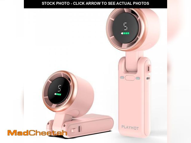 Lot 74-12441020 - PlayHot Portable Handheld Turbo Fan, 5-Speed Personal Fans, 5000mAh Rechargeable Fans Up to 12 Hours...