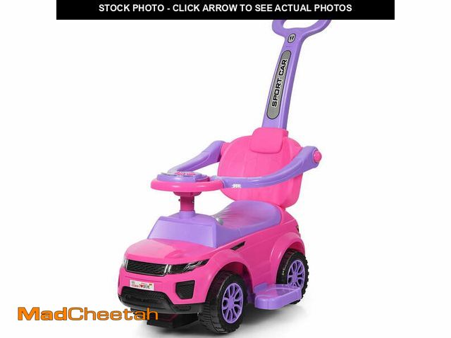 Lot 74-12767645 - Costway Plays Music Kid Push &amp; Pedal Ride-On, PP Iron Pink, 35.00 x 17.00 x 33.00 Inches, 6.5 lb...