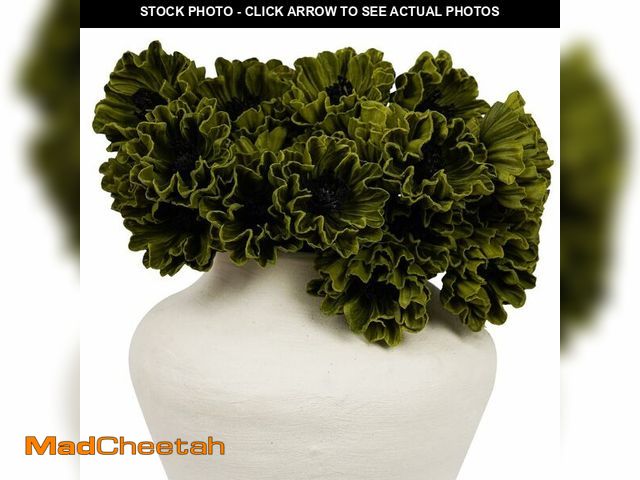 Lot 74-14211235 - Melorca&amp;Guilla Artificial Flowers,24Pcs 13.5inch Green Poppy Fake Flowers,Real Touch Faux Flower...