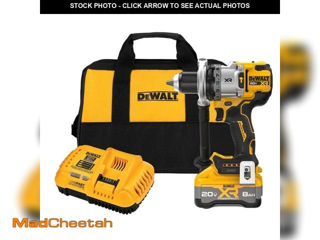 Lot 74-12791324 - (MISSING BATTERY) DEWALT 20V XR Lithium-Ion Cordless Hammer Drill Kit with 8.0 Ah Battery, Charger a...
