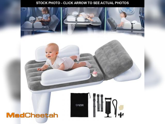 Lot 74-11554678 - omzer Inflatable Toddler Airplane Bed: Airplane Seat Extender for Kids with Cup Holder &amp; Seat Be...