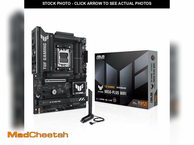 Lot 74-12957704 - ASUS TUF Gaming B850-PLUS WiFi AMD AM5 B850 ATX Motherboard, 14+2+1 80A Stages, AI Ready, DDR5, PCIe...