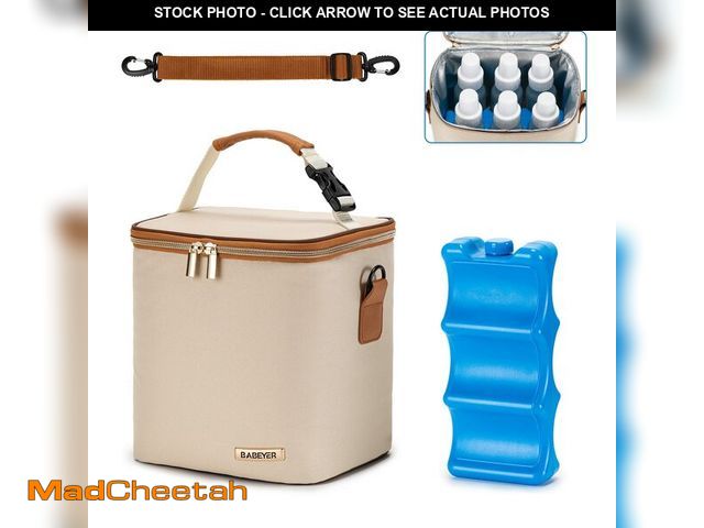 Lot 74-14378204 - BABEYER Breastmilk Cooler Bag with Ice Pack Fits 6 Baby Bottles Up to 9 Ounce, Baby Bottle Bag with ...