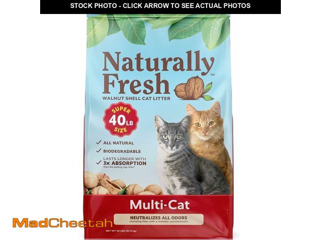 Lot 74-12828026 - Naturally Fresh Cat Litter Made From Walnut Shells, Multi-Cat, Unscented, Upcycled, Low Dust, Sustai...