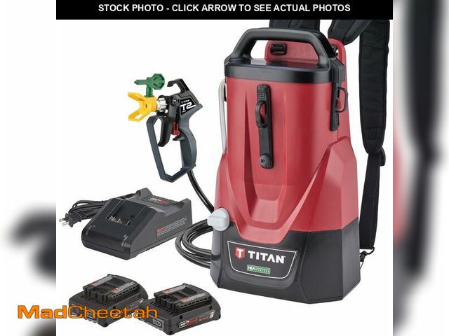 Lot 74-13698408 - Titan 2441251 ControlMax 1650 18V Cordless High Efficiency Airless Paint Sprayer, HEA Technology Dec...