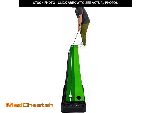 Lot 74-12695573 - Fitvids Premium Automatic Ball Return Golf Putting Mat, Portable Indoor Golf Practice Green with Ali...