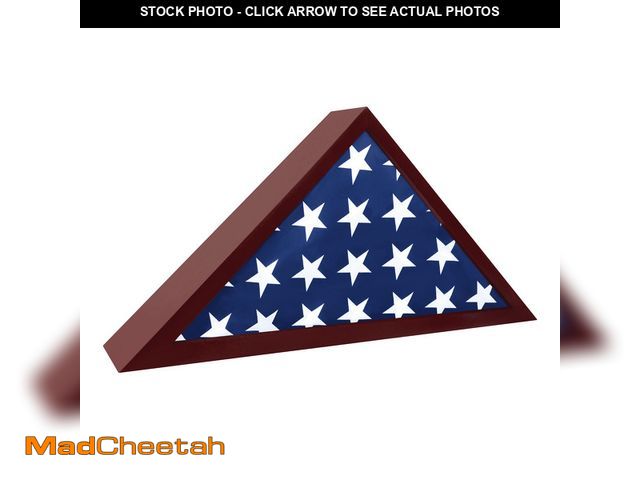 Lot 74-14259492 - Flag Case for American Veteran Burial Flag Military Flag Display Case Funeral Flag Solid Wood Flag S...