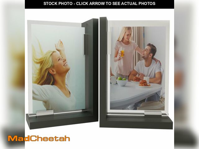 Lot 74-13625632 - Heavy-Duty Bookends - Set of 2 Decorative Non-Slip Modern Design Book Holder, Crafted Out of Heavy D...