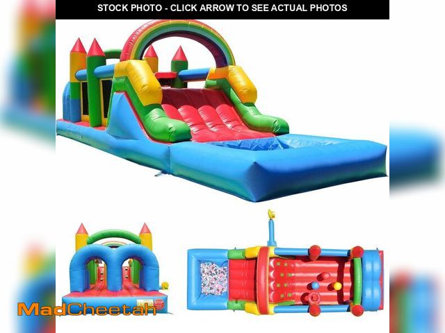 Lot 74-12823602 - Commercial Bounce House for Big Kids 3-10,(100% PVC) 25FT(L) Inflatable Obstacle Course for Adult wi...