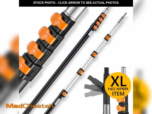 Lot 74-12786565 - VEVOR Telescopic Extension Pole, 7-30 FT Multi-Purpose Extension Pole, Sturdy Aluminum Alloy Paint E...