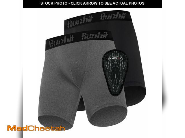 Lot 74-14271954 - Runhit Boys Cup Underwear for Baseball Football, Youth Compression Shorts with Soft Protective Athle...