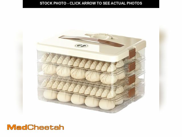 Lot 74-12980095 - YEmirth 4 Layer Food Storage Containers with Lids, Plastic Cookie Storage Containers Airtight, Stack...